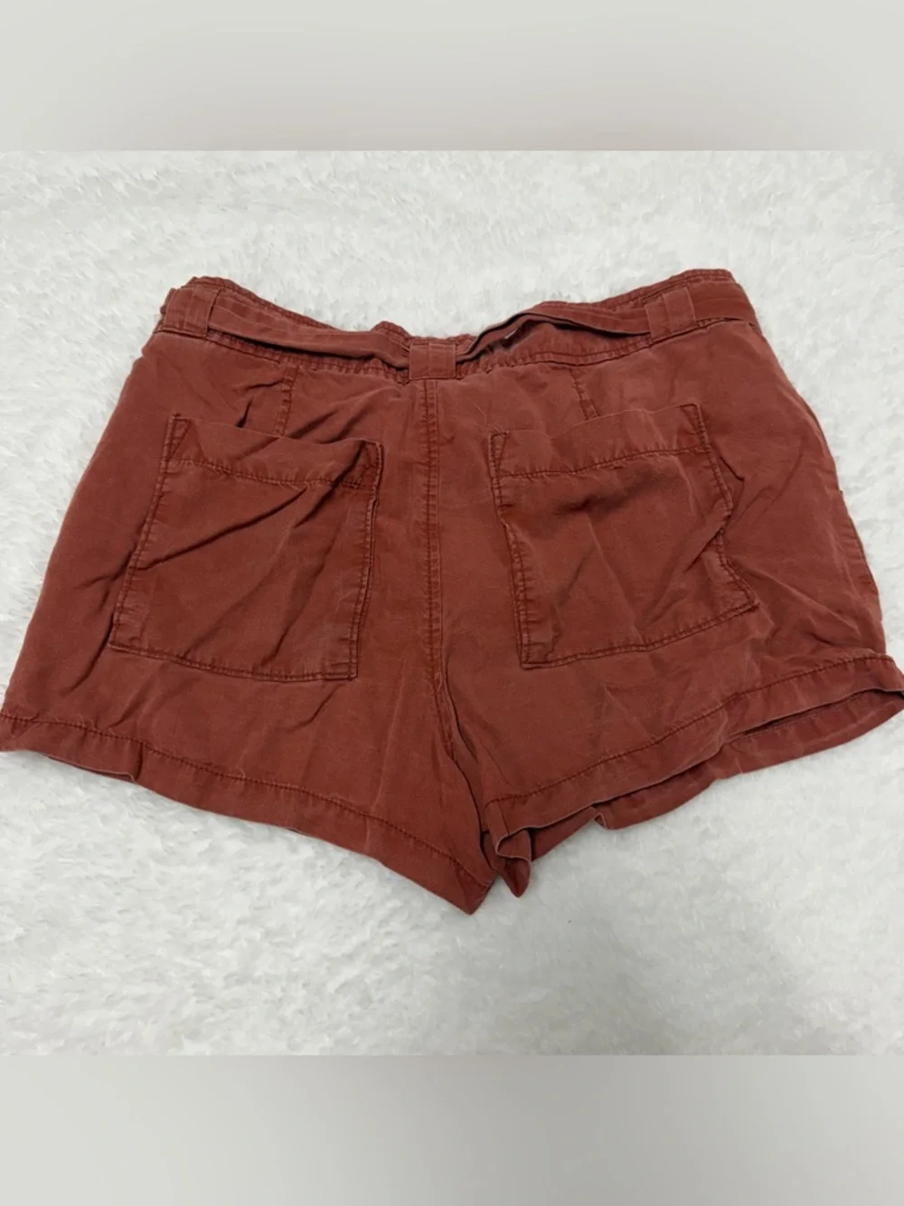 Free People Rust Tie-Waist High-Rise Shorts Size 6